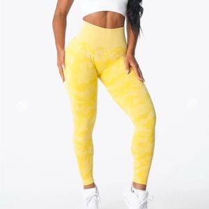 NVGTN Yellow Camouflage High-Waisted Leggings
